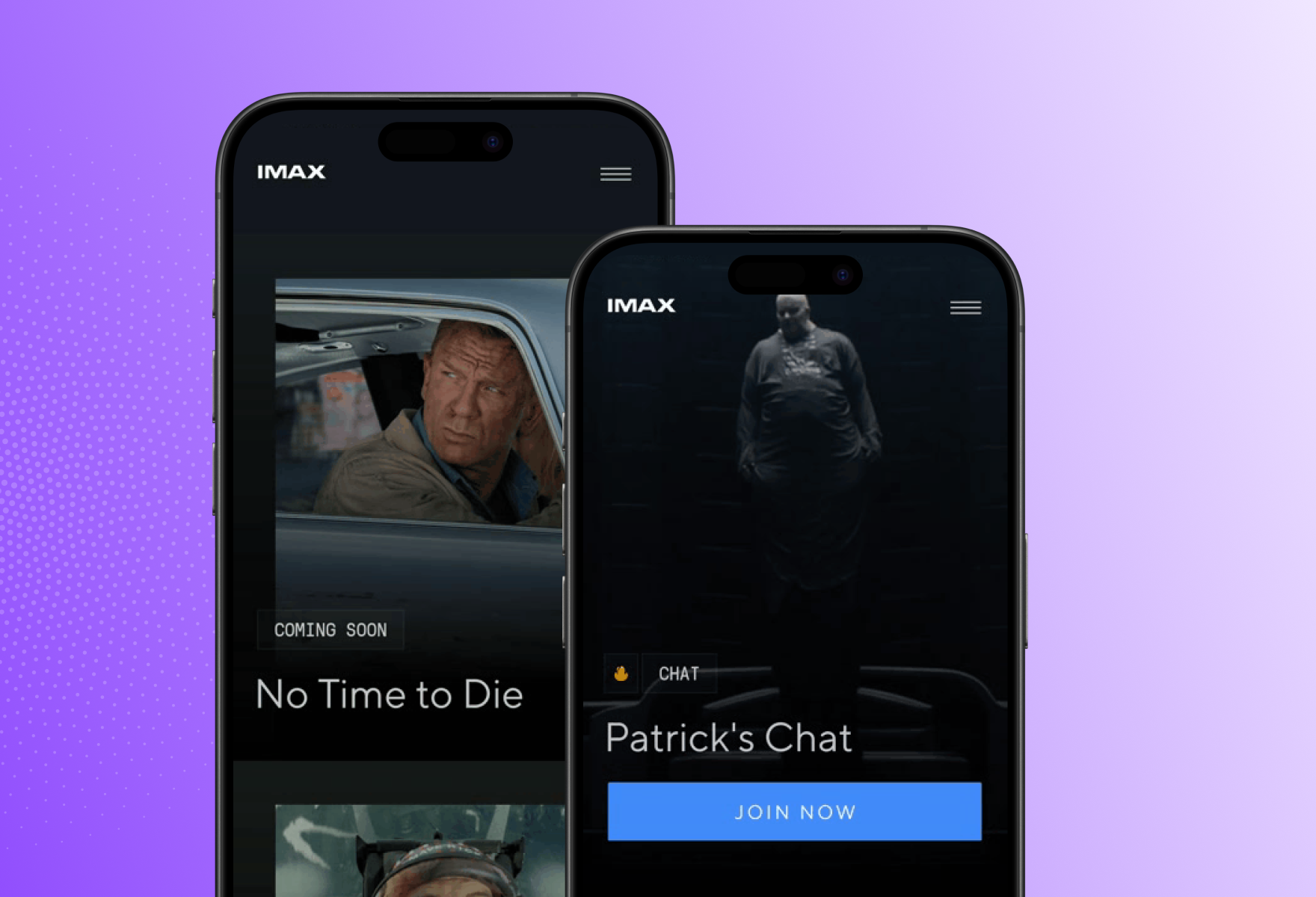 Приложение IMAX на экранах смартфонов